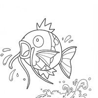 A coloring page of Magikarp