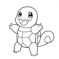 A coloring page of Squirtle