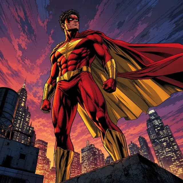 American action comic style example