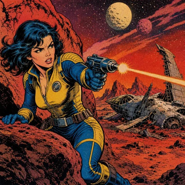 1970s Bronze Age sci-fi comic style example