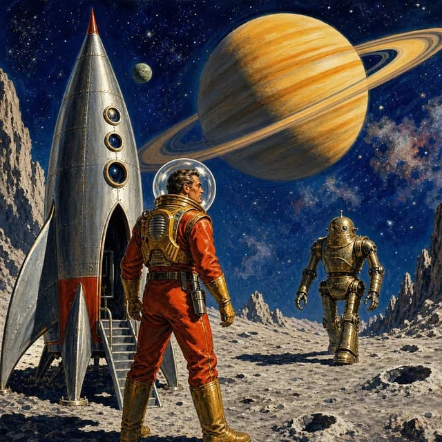 1930s sci-fi pulp comic style example