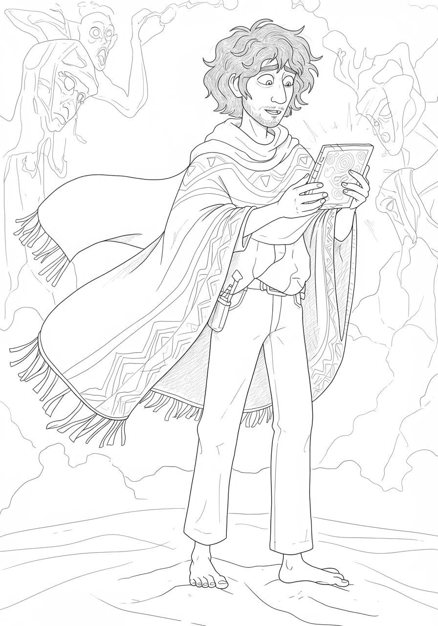 Bruno holding vision tablet