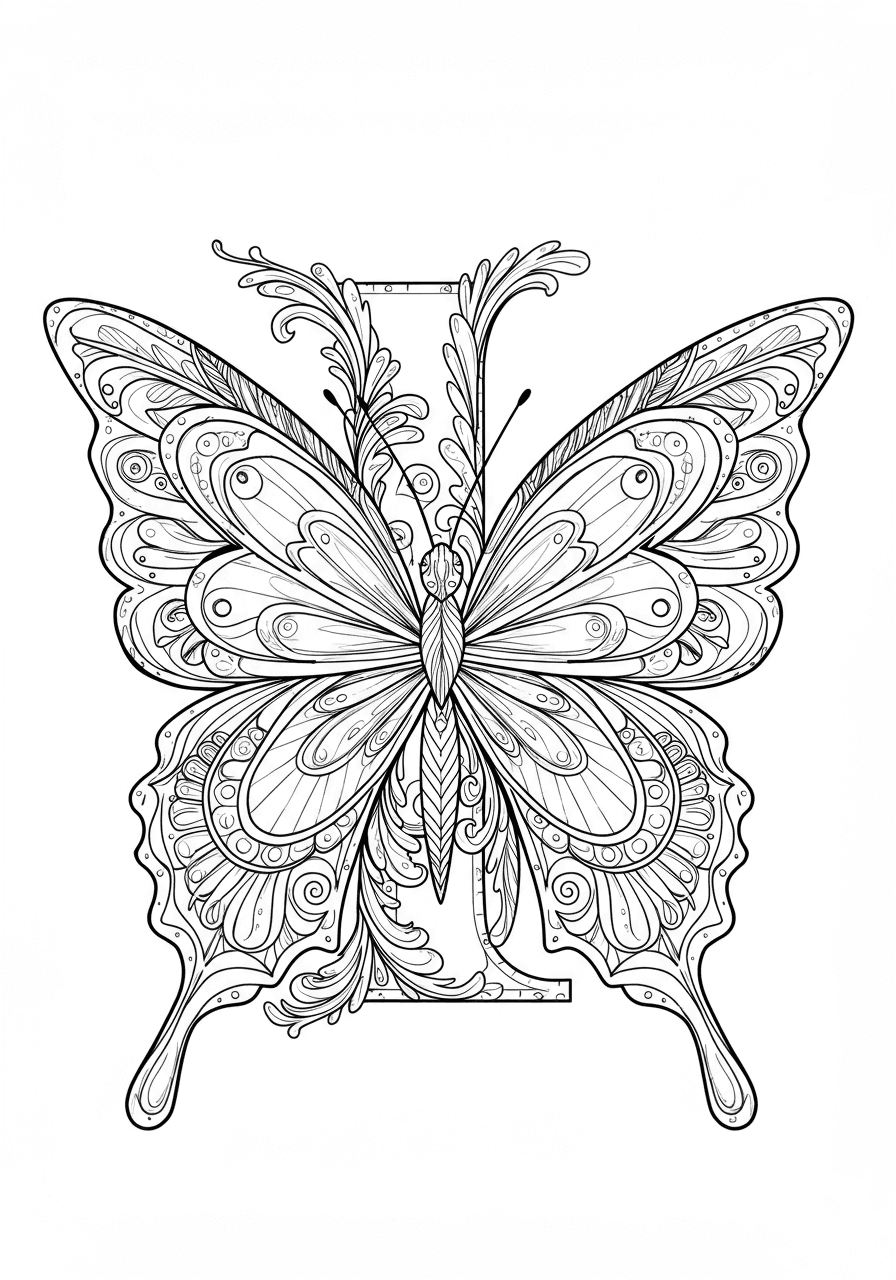 Butterfly with alphabet letter
