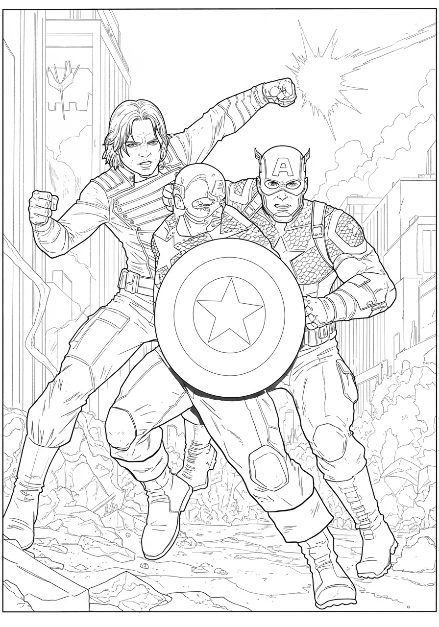 Captain America and Bucky Barnes team up