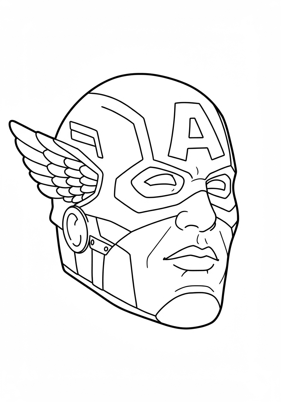 Captain America helmet simple