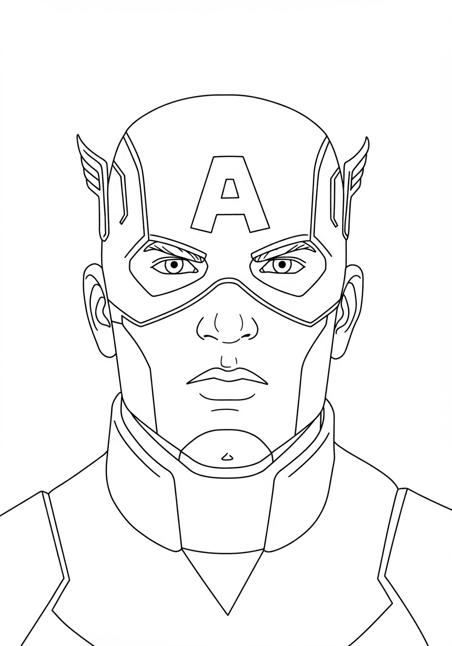 Captain America face simple