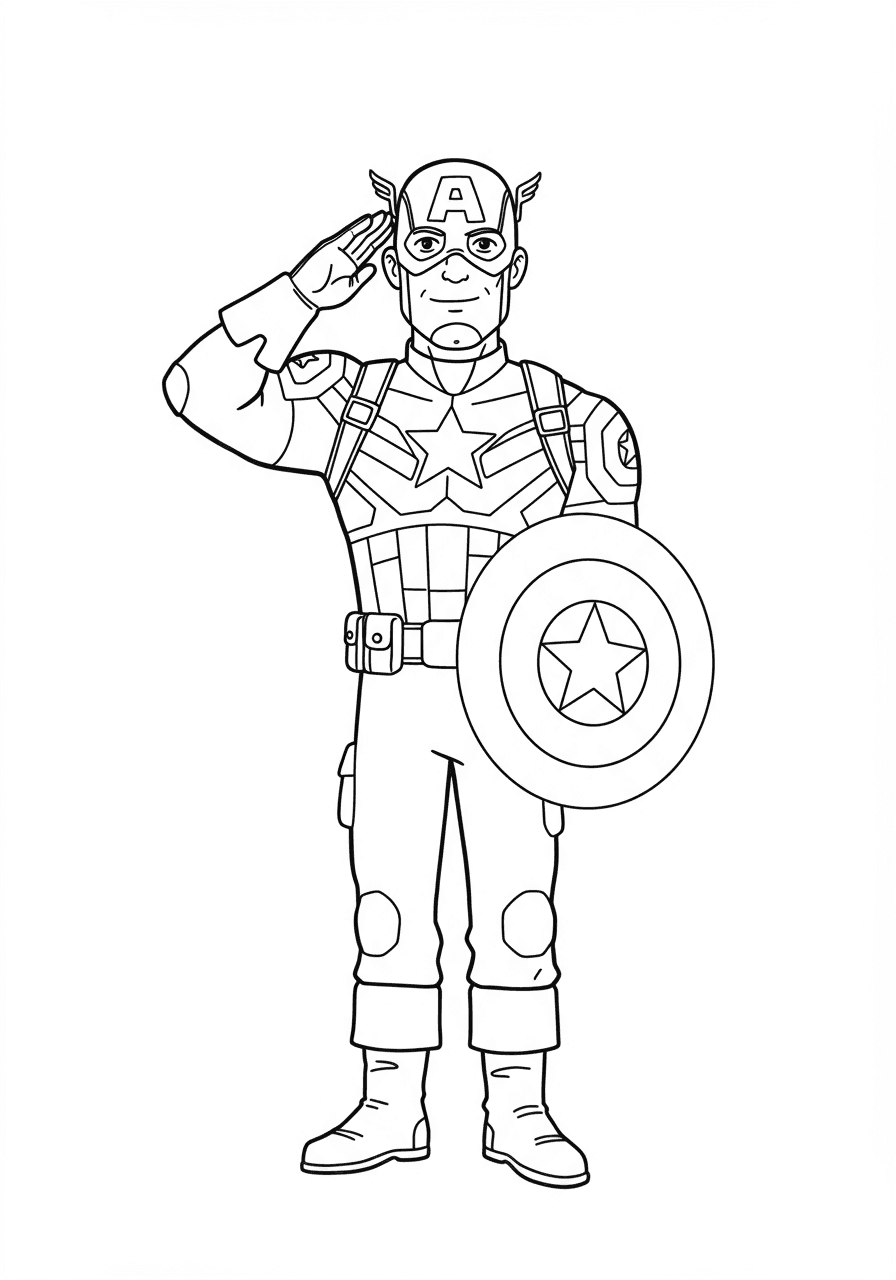 Captain America salute simple