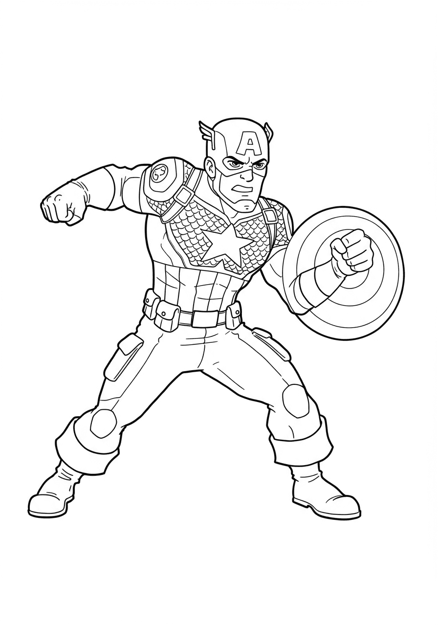 Captain America punch simple