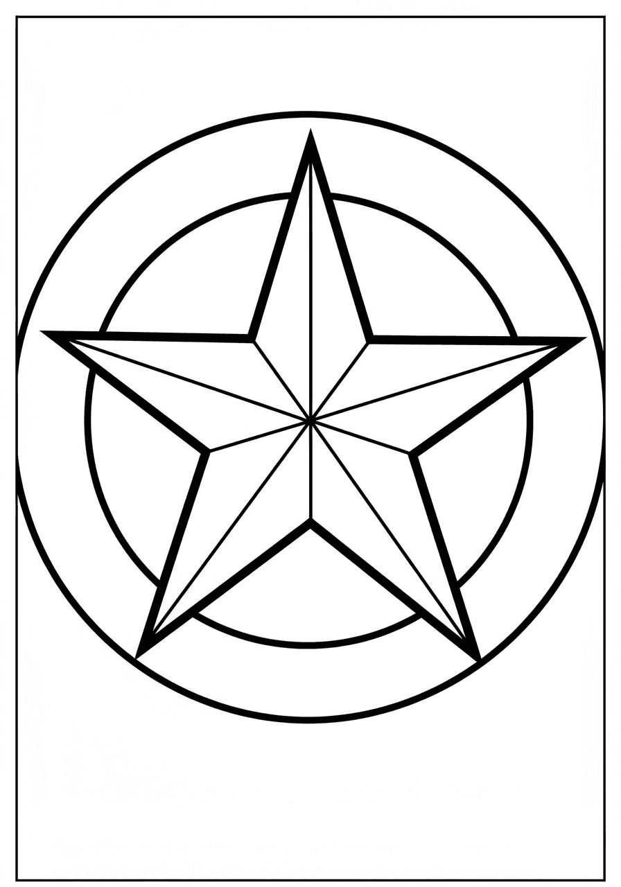 Captain America star emblem simple