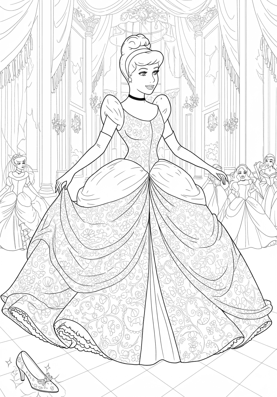 Cinderella in ball gown