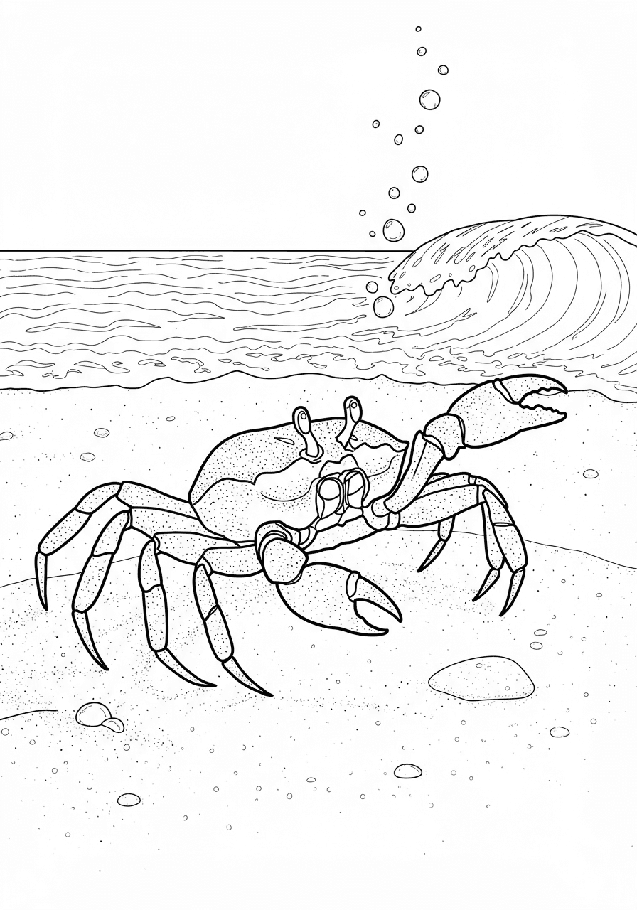 Crab on sandy beach