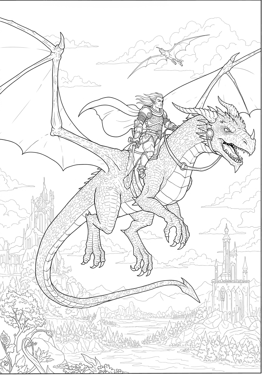 Dragon rider on dragon