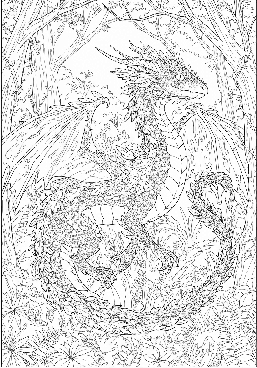 Forest dragon camouflaged