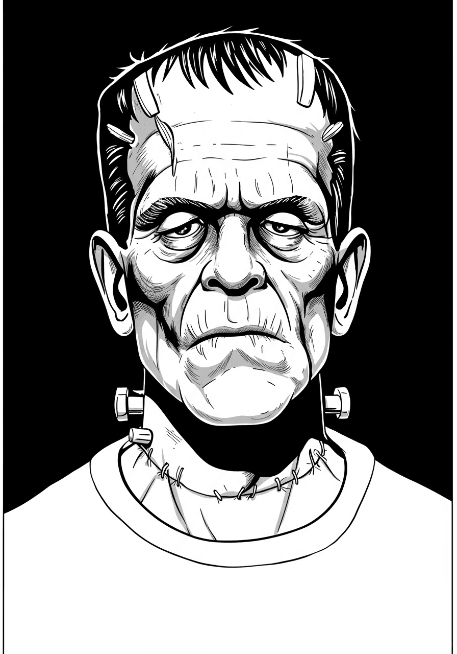 Frankenstein's monster portrait