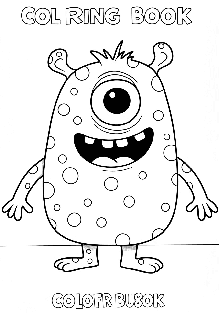 Goofy one-eyed monster