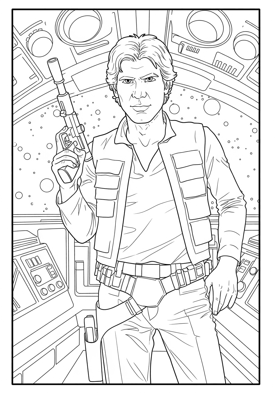 Han Solo with blaster