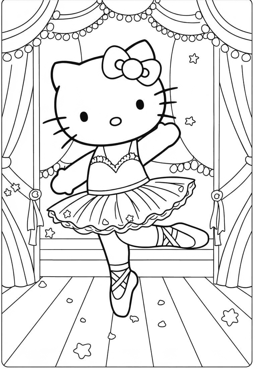 Hello Kitty as ballerina