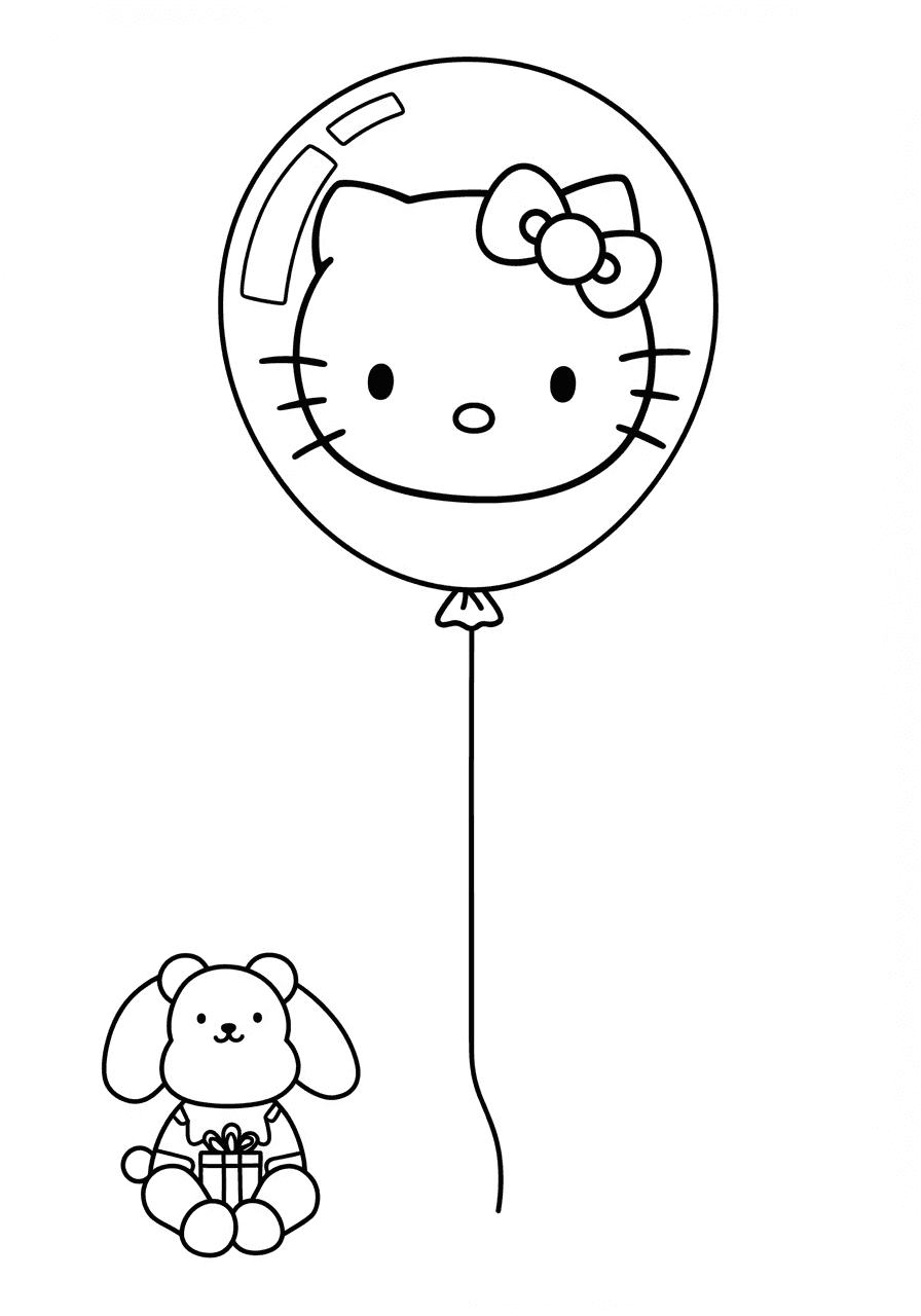 Hello Kitty balloon simple