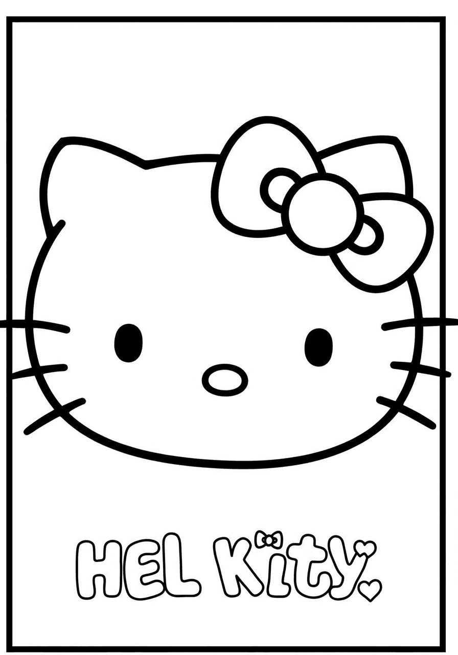 Hello Kitty face simple