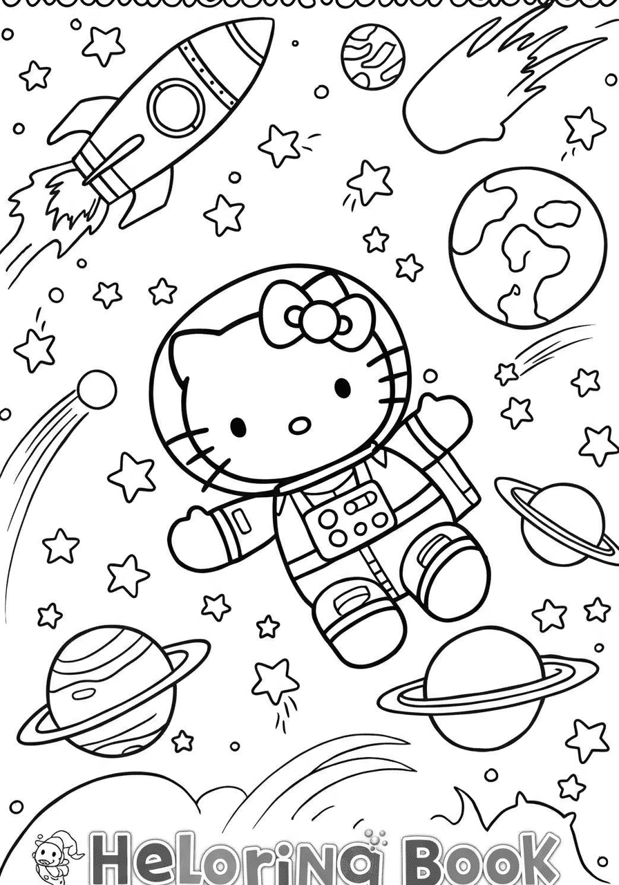 Hello Kitty as astronaut