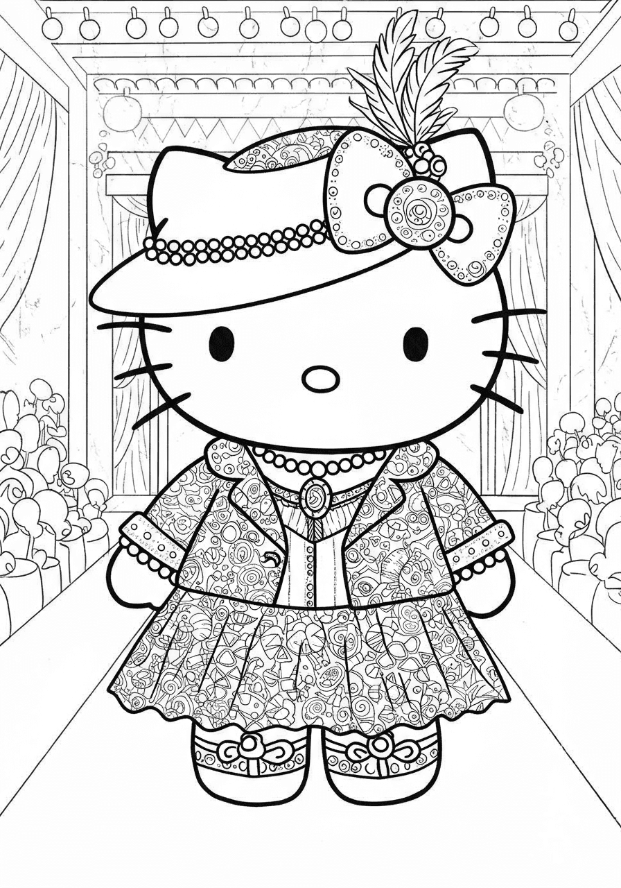 Intricate Hello Kitty fashionista