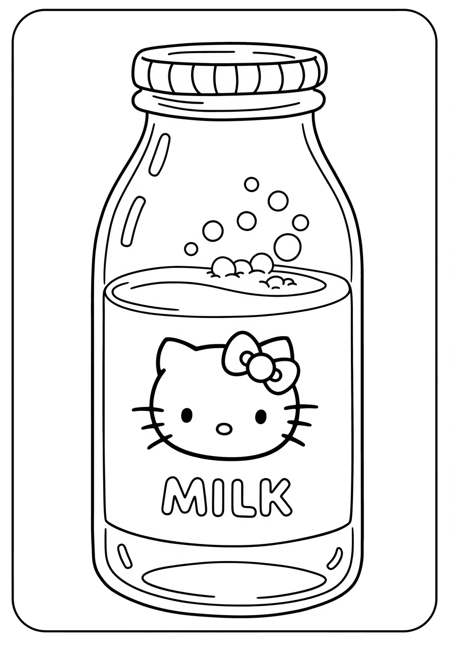 Hello Kitty milk bottle simple