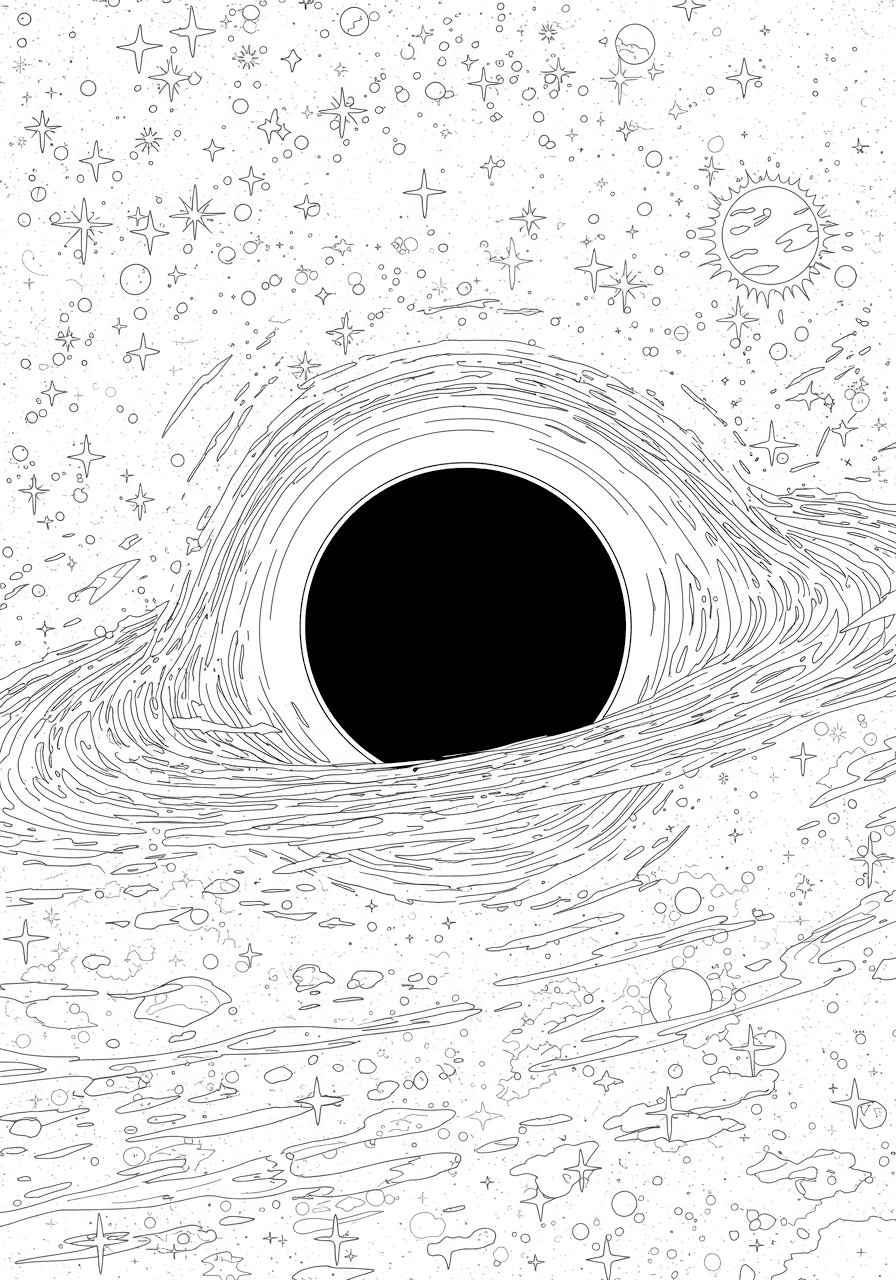Intricate black hole event horizon