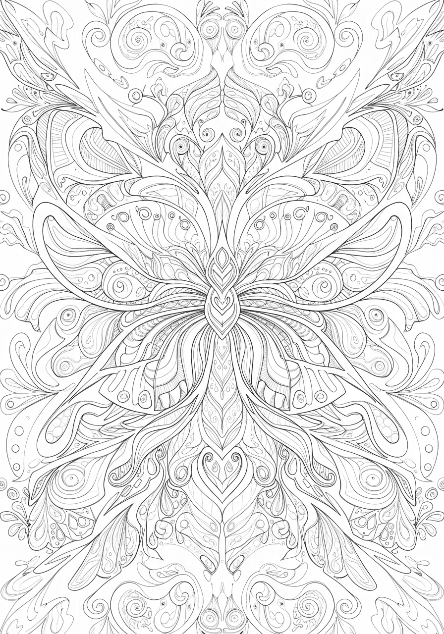 Intricate butterfly wing abstract art