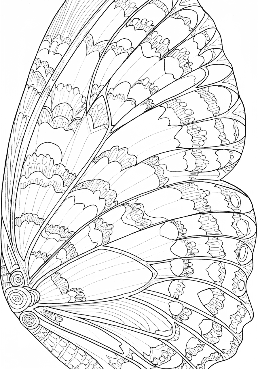 Intricate butterfly wing macro