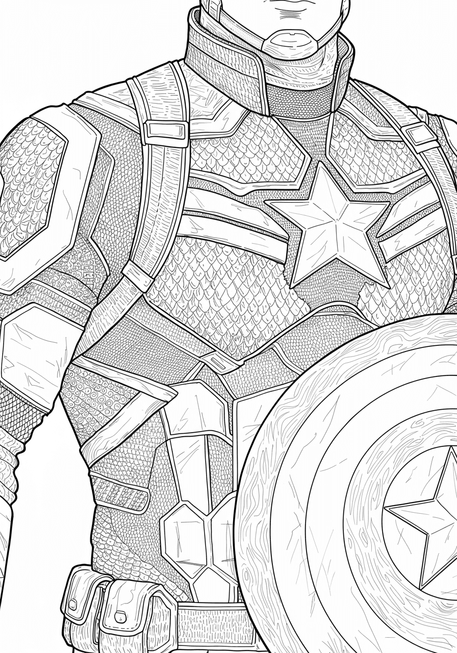 Intricate Captain America armor