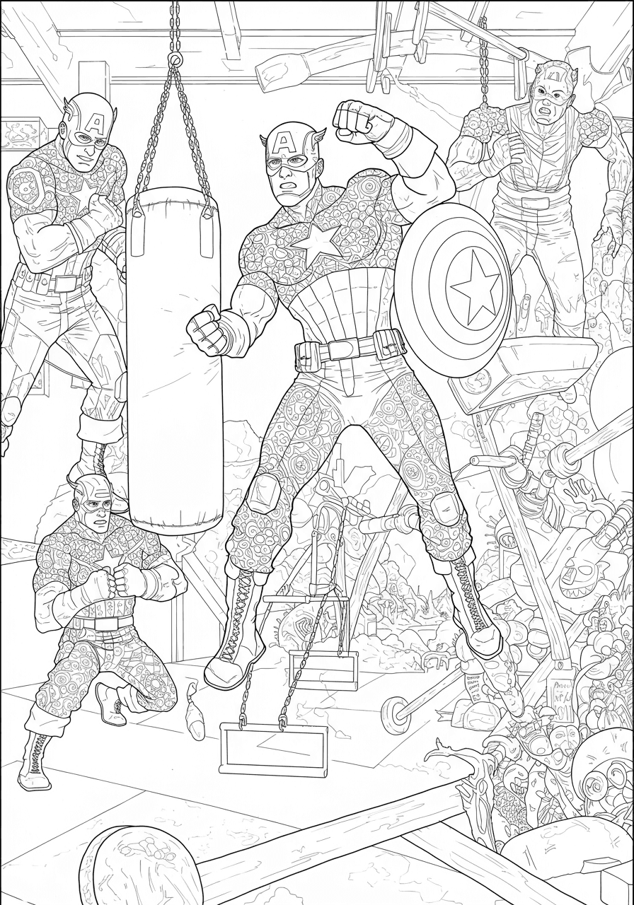 Intricate Captain America training montage