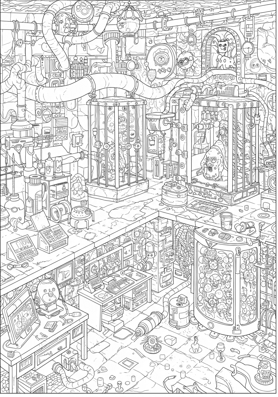 Intricate cryptid research base