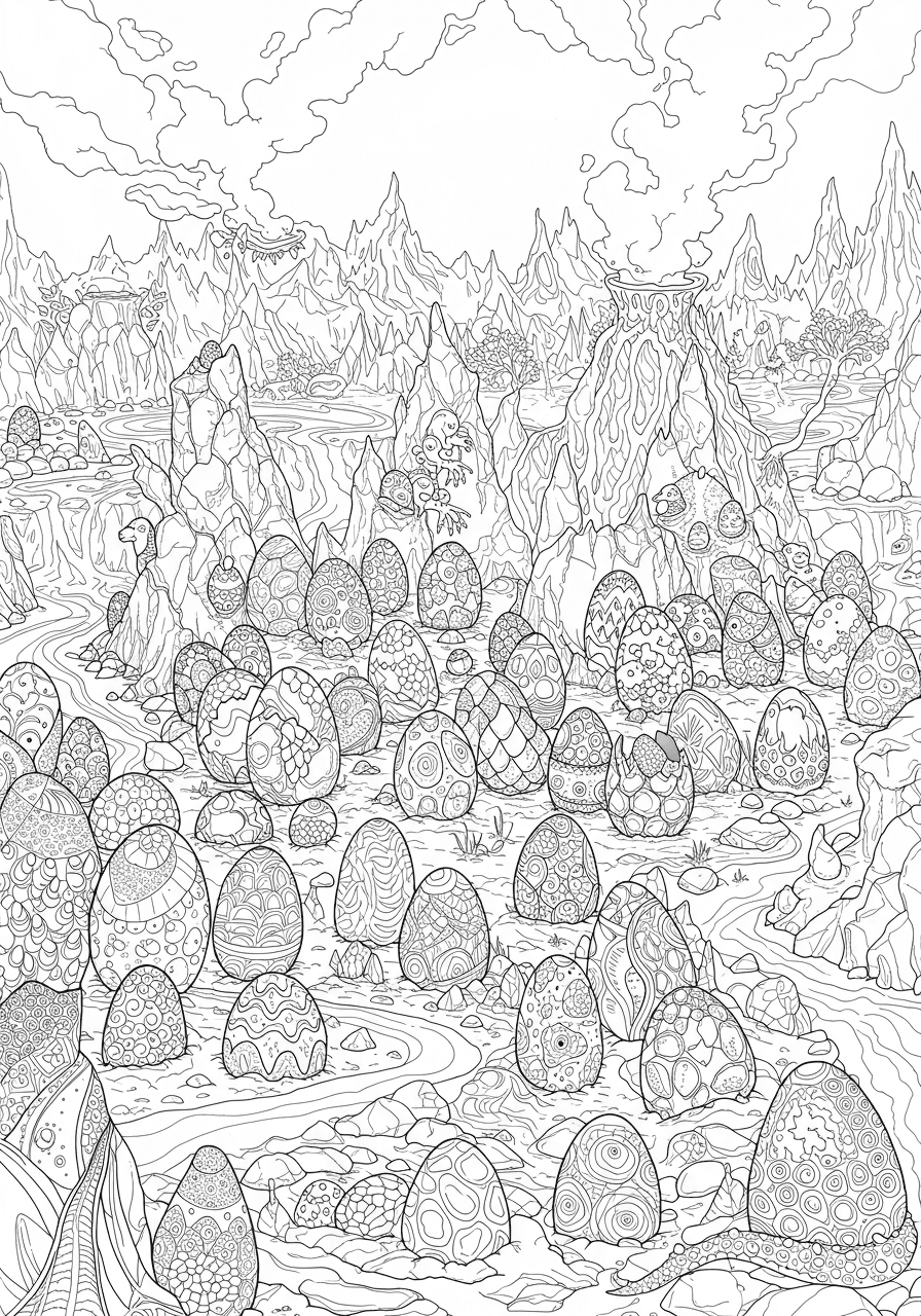 Intricate dragon hatchery