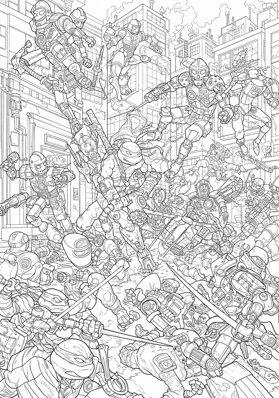 Intricate Foot Clan attack