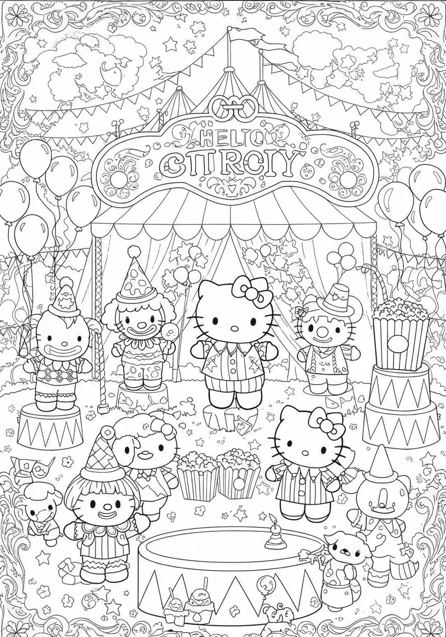 Intricate Hello Kitty circus