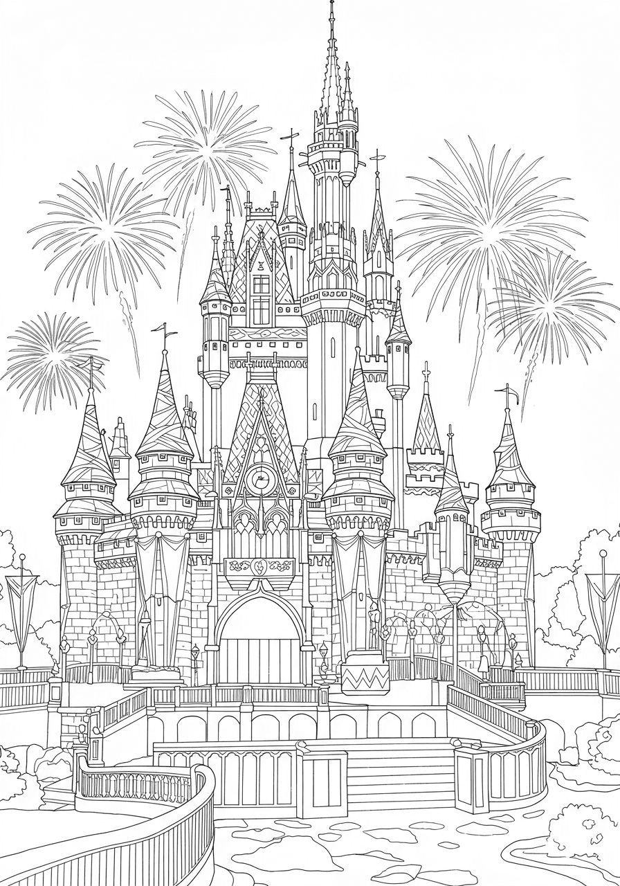 Intricate Mickey Mouse castle