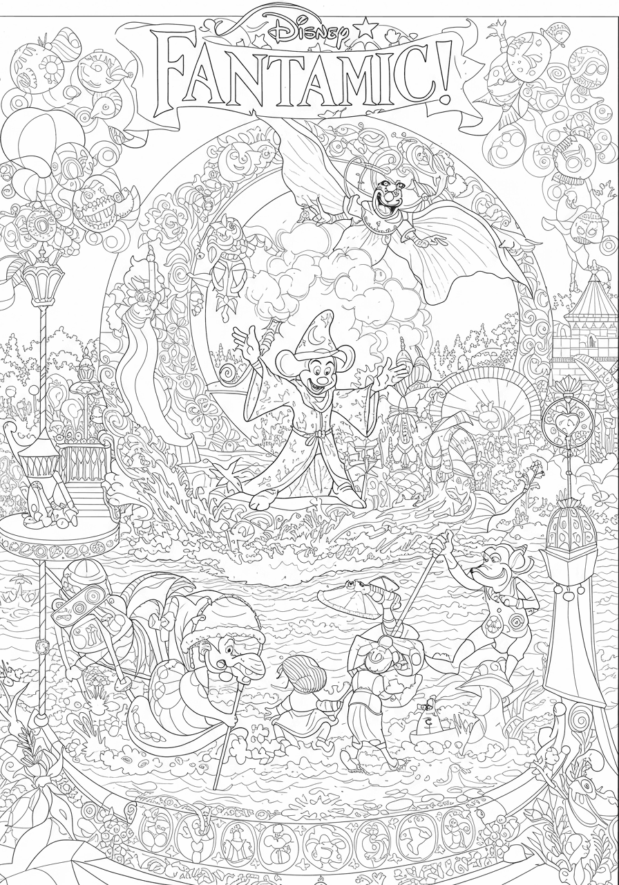 Intricate Mickey Mouse Fantasmic! show