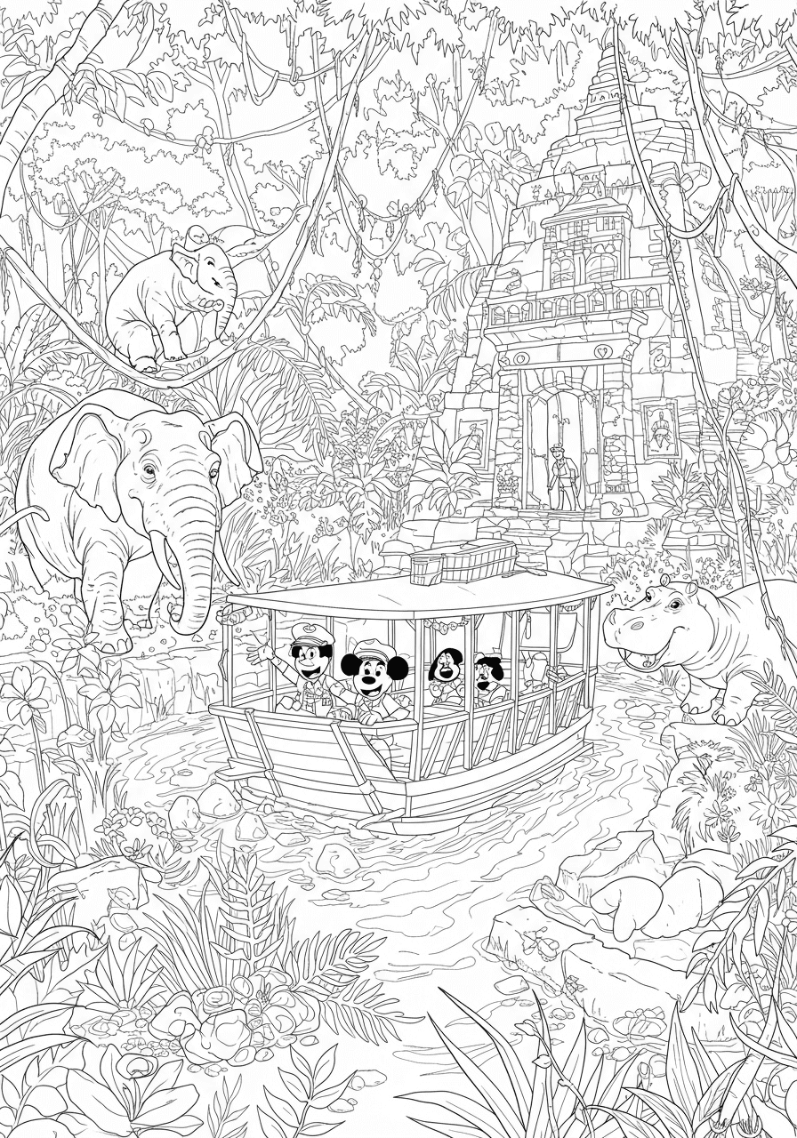 Intricate Mickey Mouse Jungle Cruise