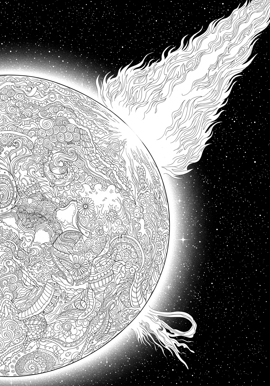 Intricate solar flare sun