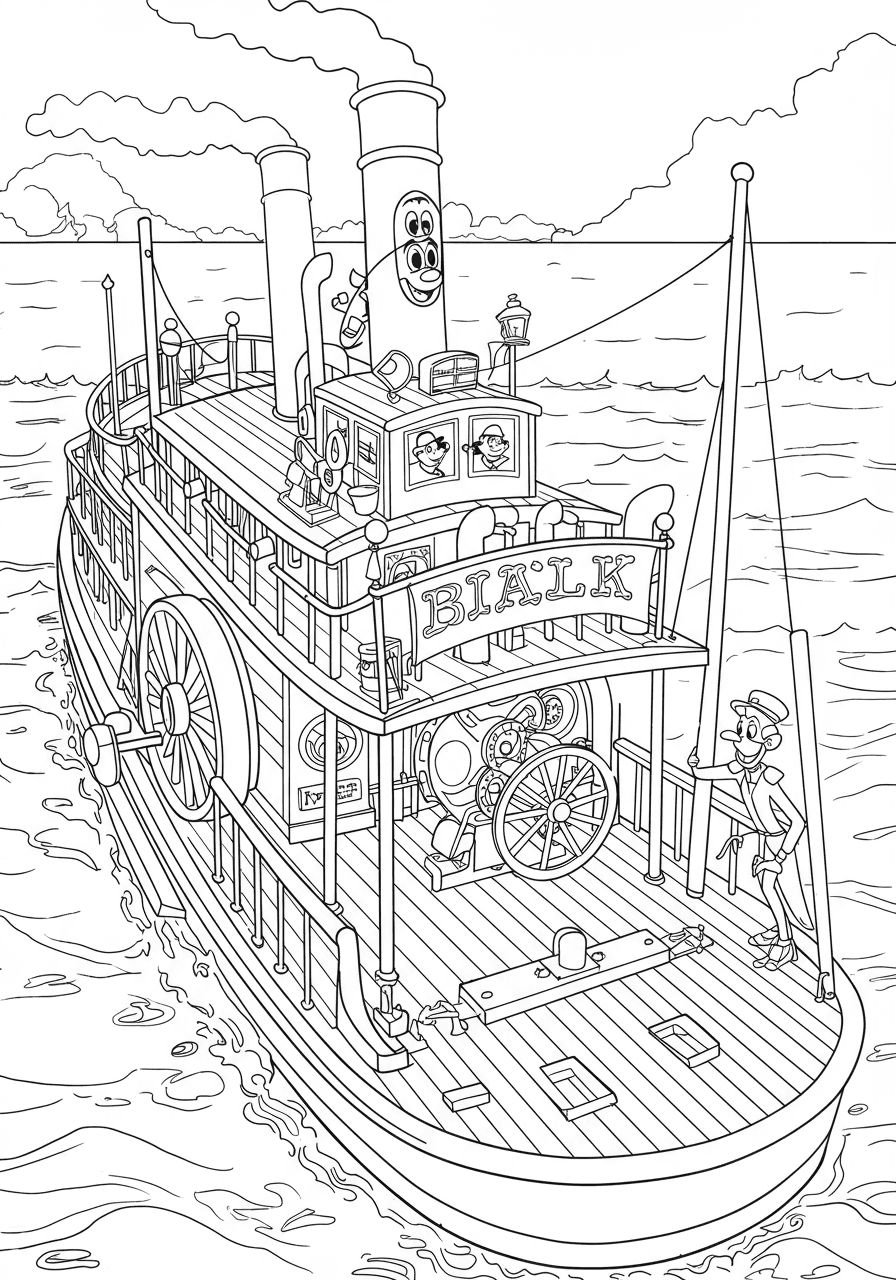 Intricate Steamboat Willie deck