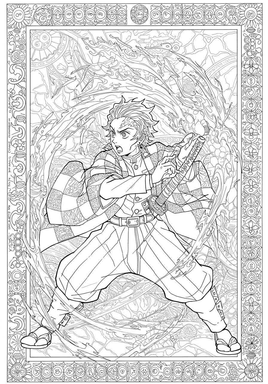 Intricate Tanjiro Sun Breathing