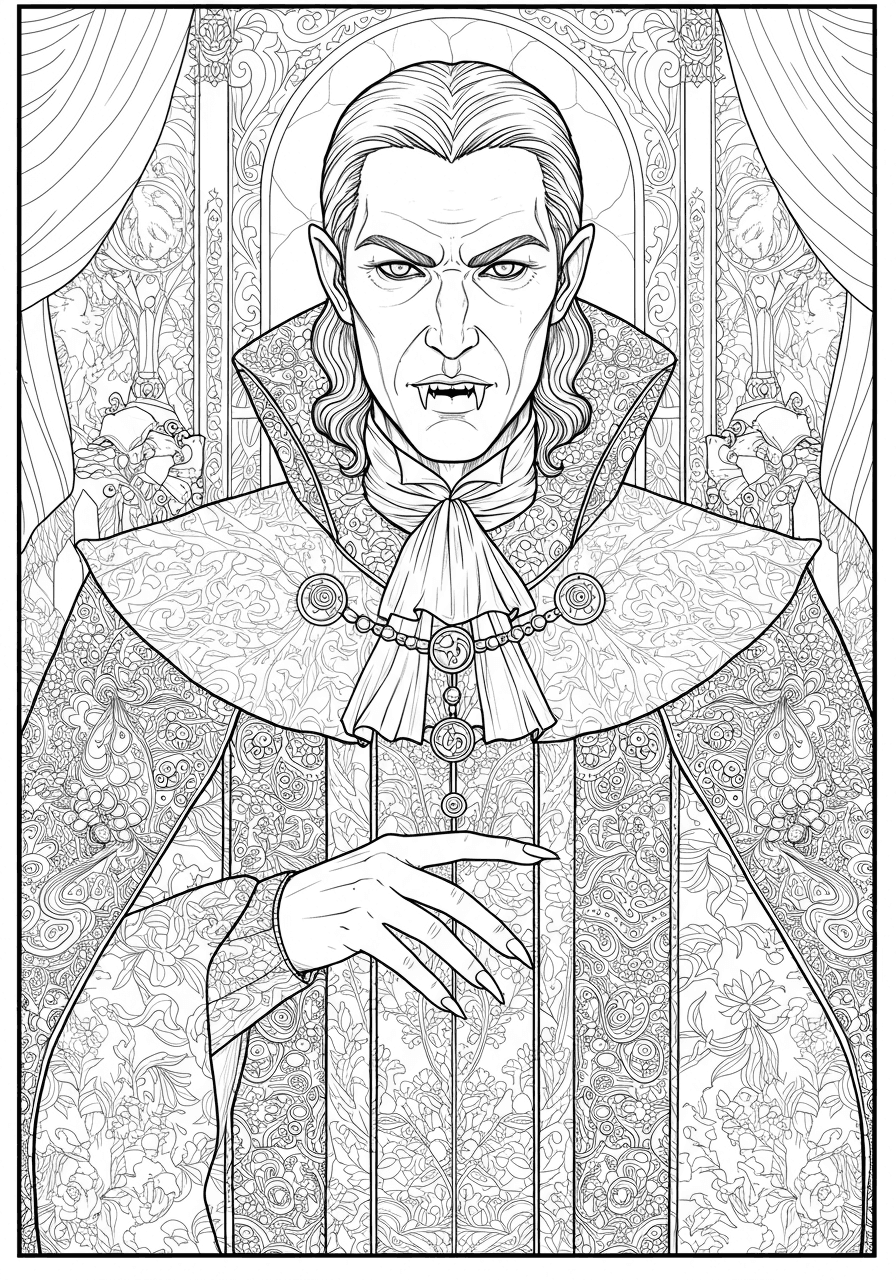 Intricate vampire lord portrait