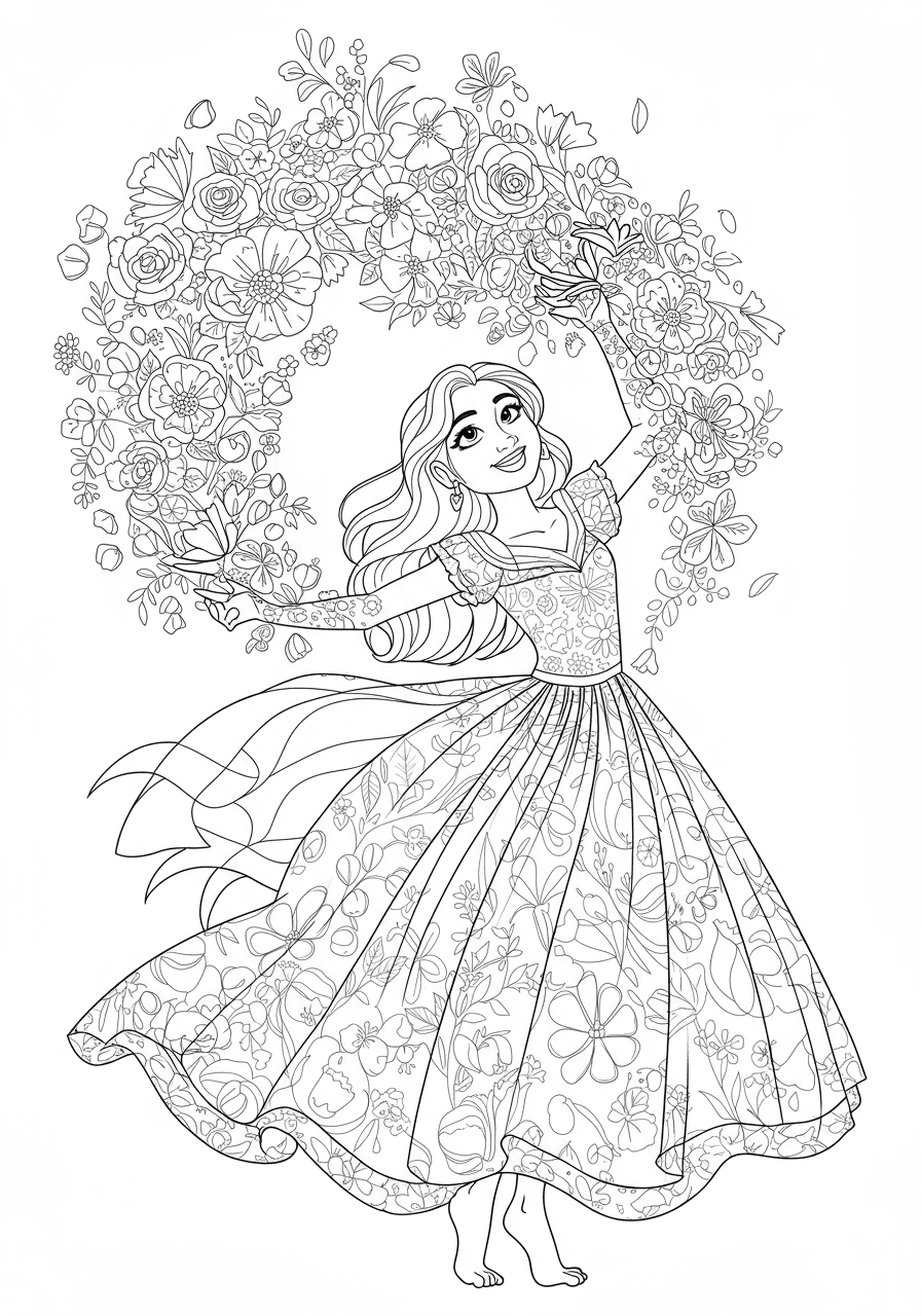 Isabela creating flowers