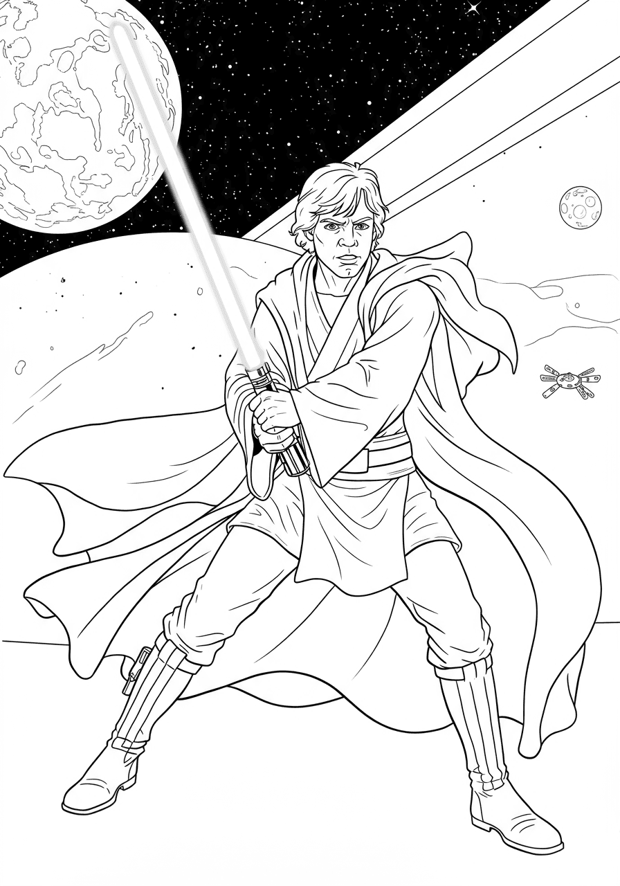 Luke Skywalker lightsaber duel