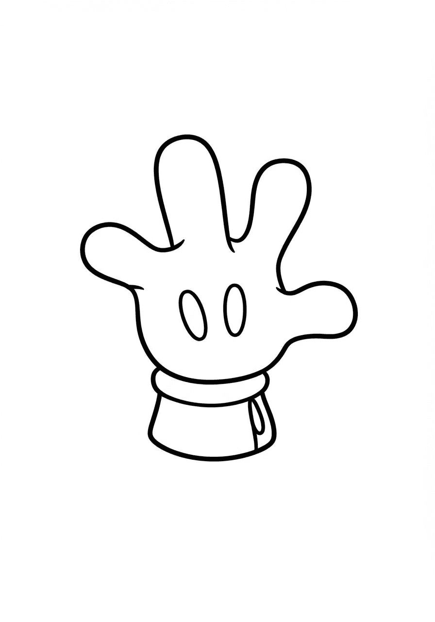 Mickey Mouse glove simple