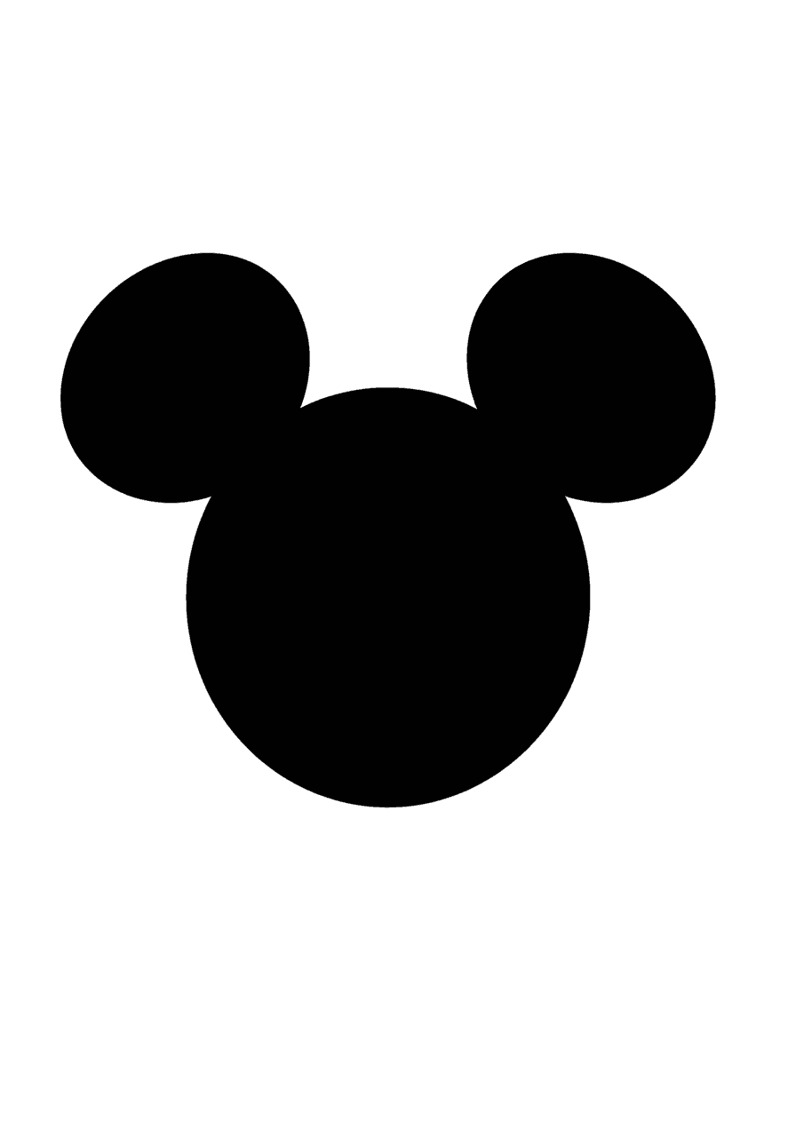 Mickey Mouse silhouette simple