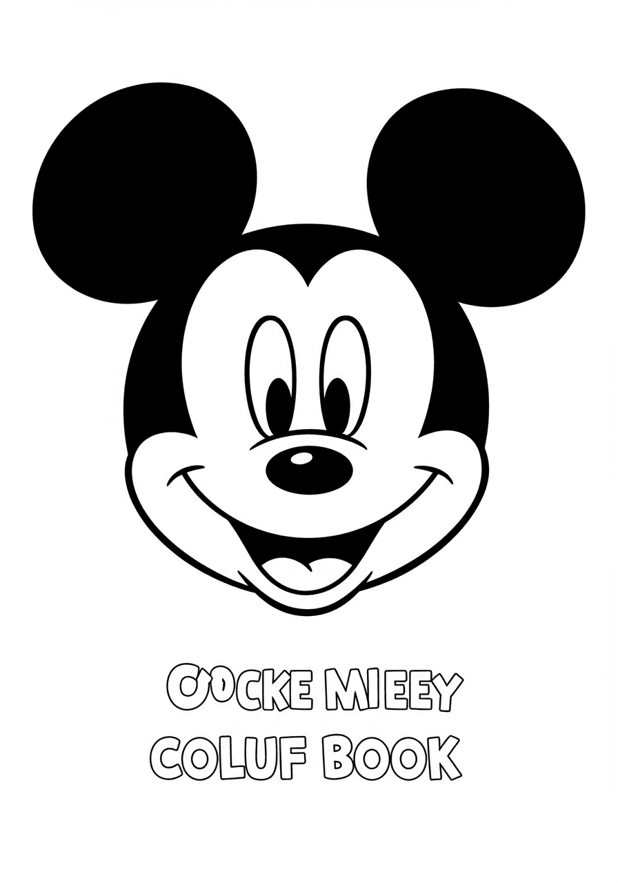 Mickey Mouse smiling head simple