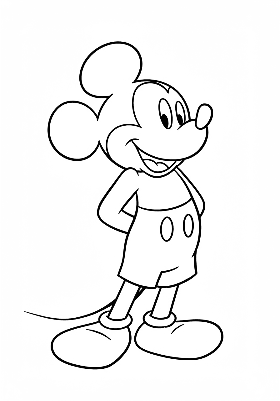 Mickey Mouse standing simple