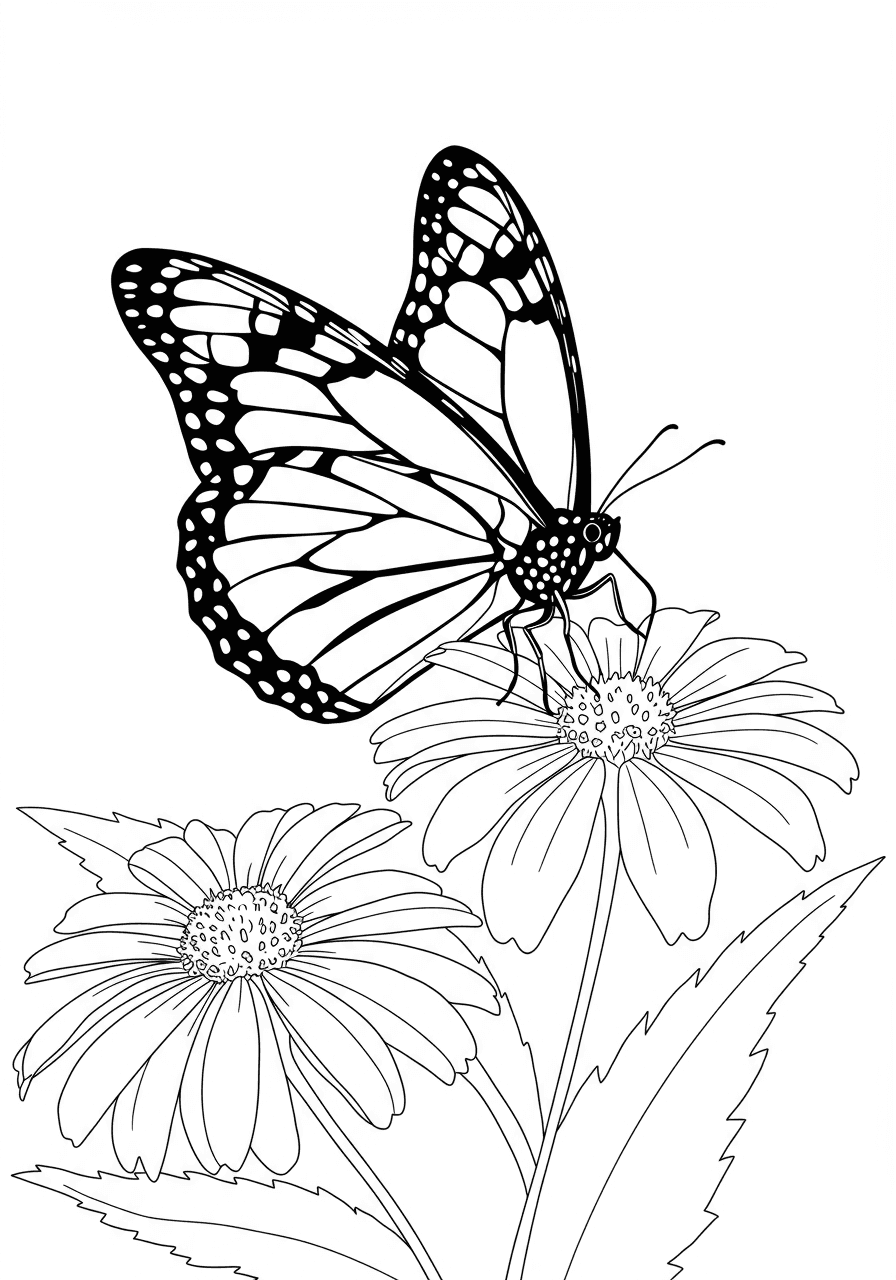 Monarch butterfly on flower