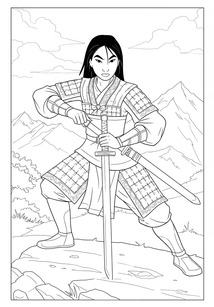 Mulan warrior pose